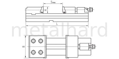 Тиски станочные прецизионные GT200B 200x300